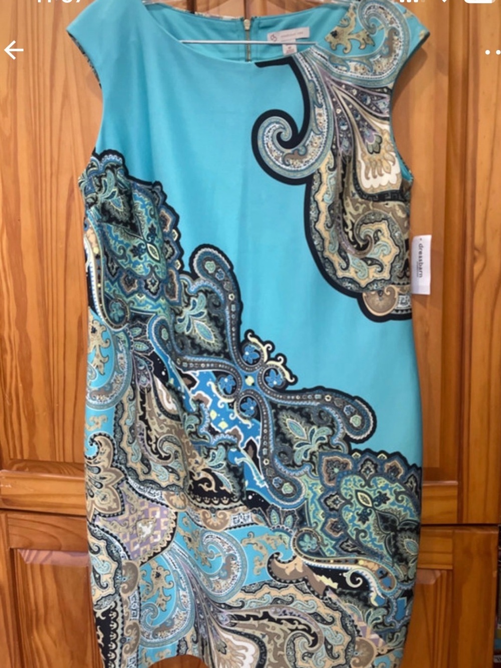 Sheath Patterned Shift Dress with 60s classic style